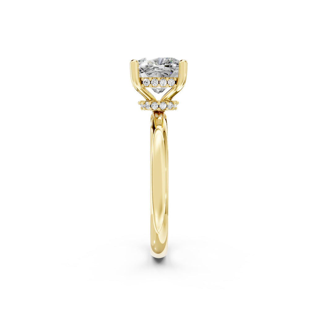Cushion Cut Lab-Grown Diamond Solitaire Ring