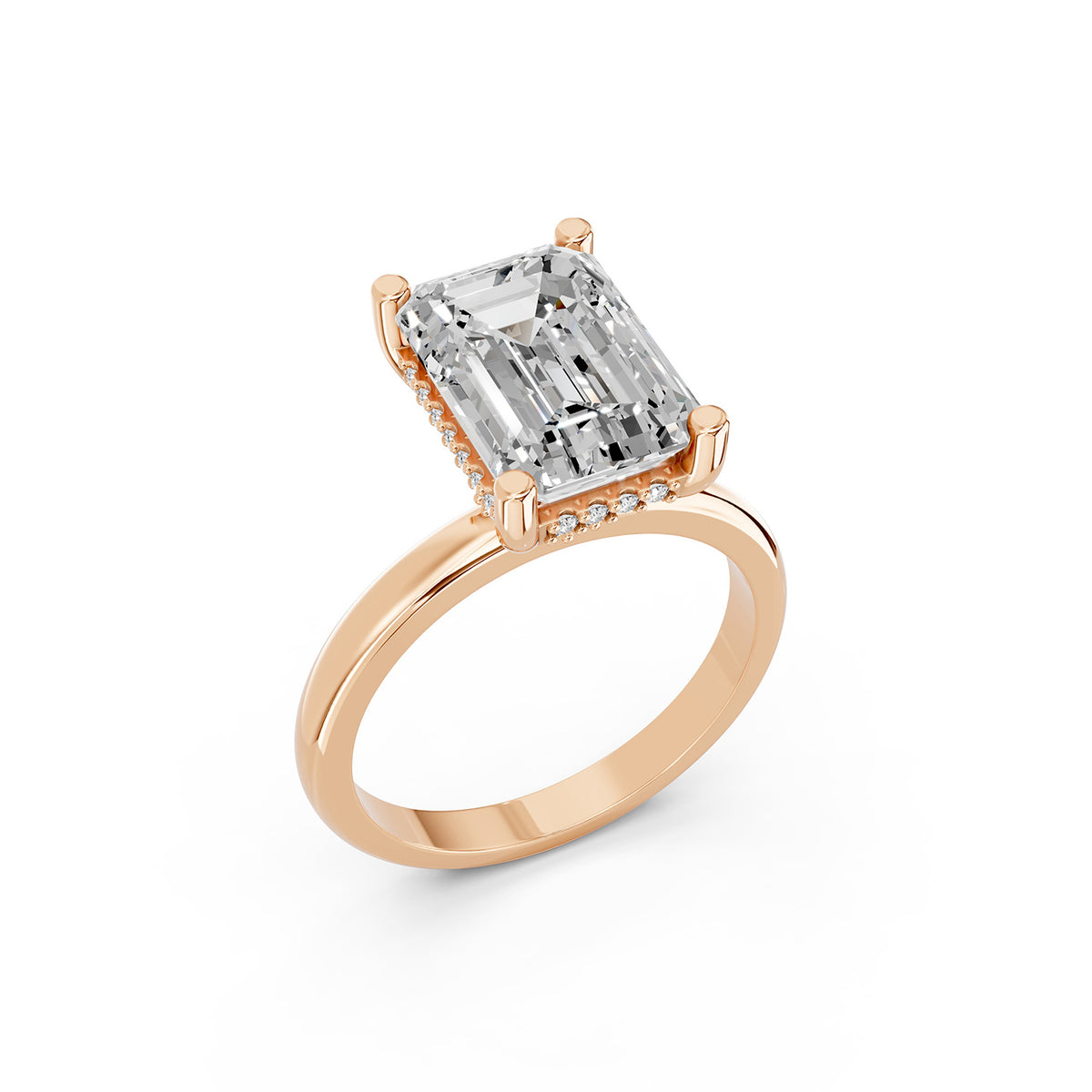 Emerald Cut Lab-Grown Diamond Solitaire Ring