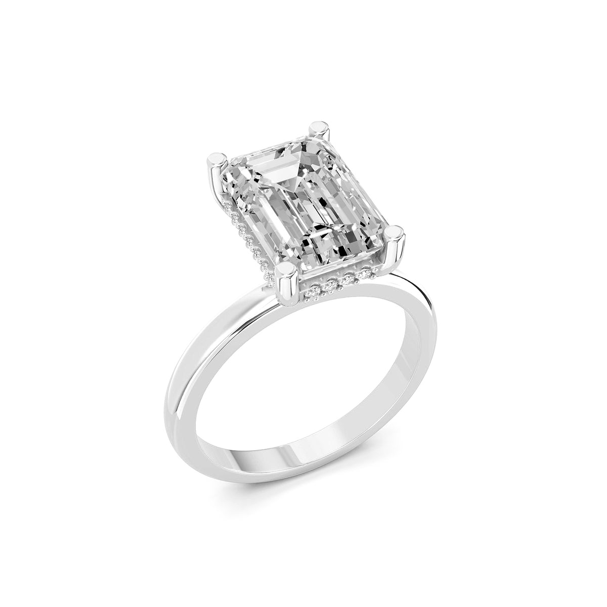 Emerald Cut Lab-Grown Diamond Solitaire Ring