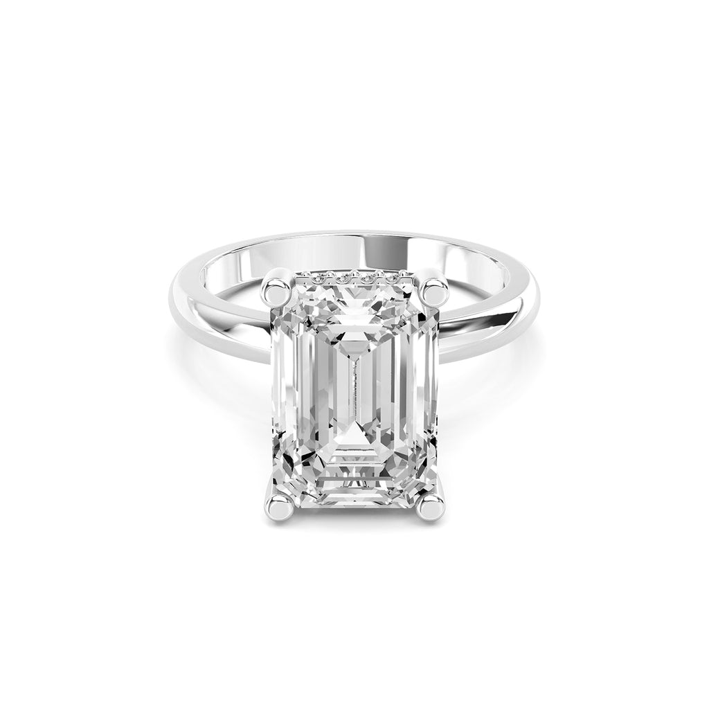 Emerald Cut Lab-Grown Diamond Solitaire Ring