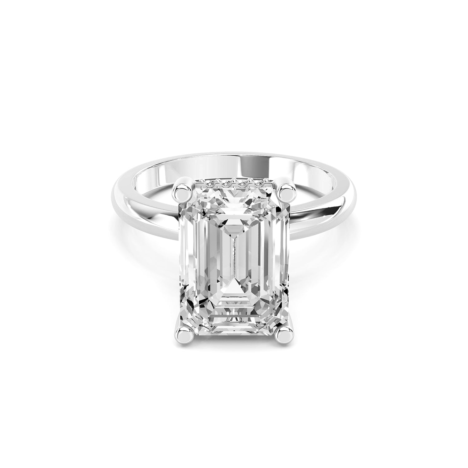 Emerald Cut Lab-Grown Diamond Solitaire Ring