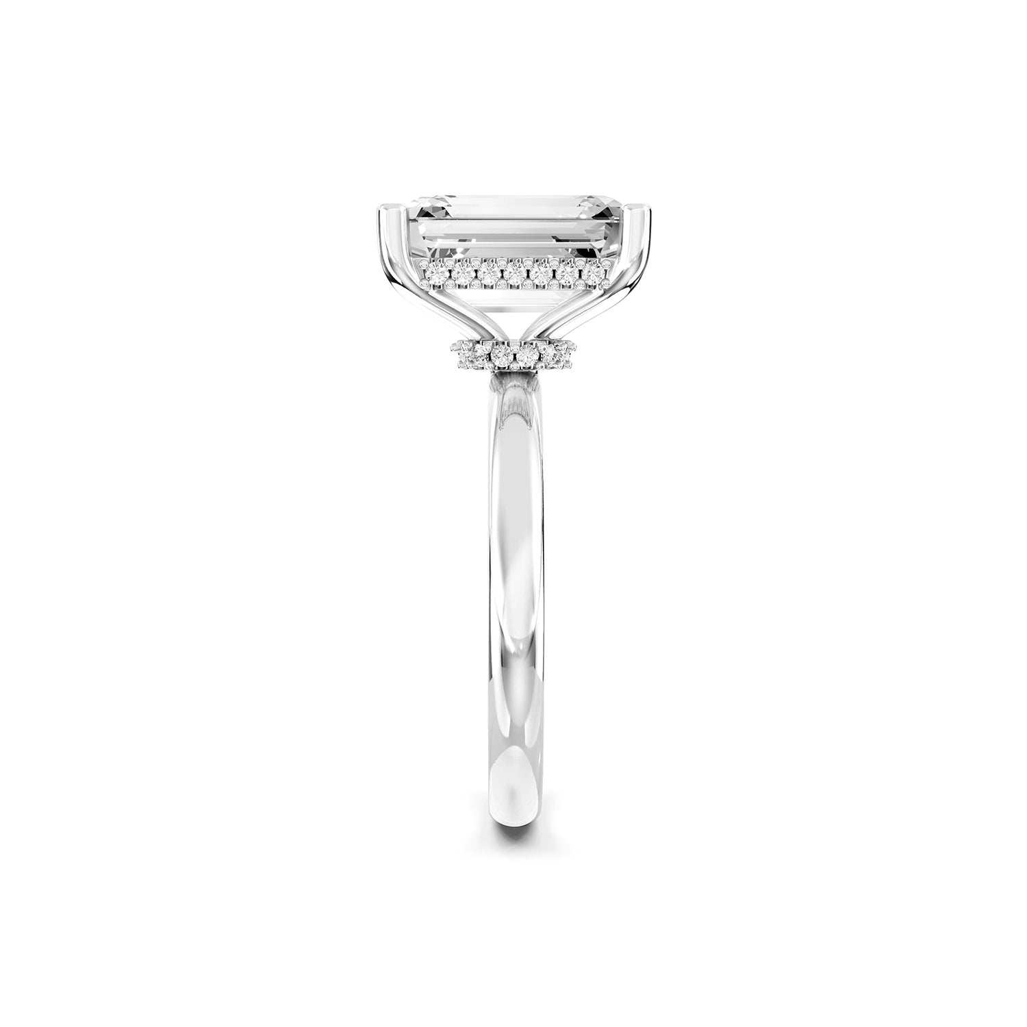 Emerald Cut Lab-Grown Diamond Solitaire Ring