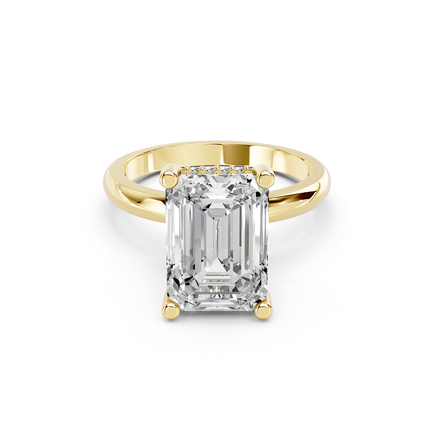 Emerald Cut Lab-Grown Diamond Solitaire Ring