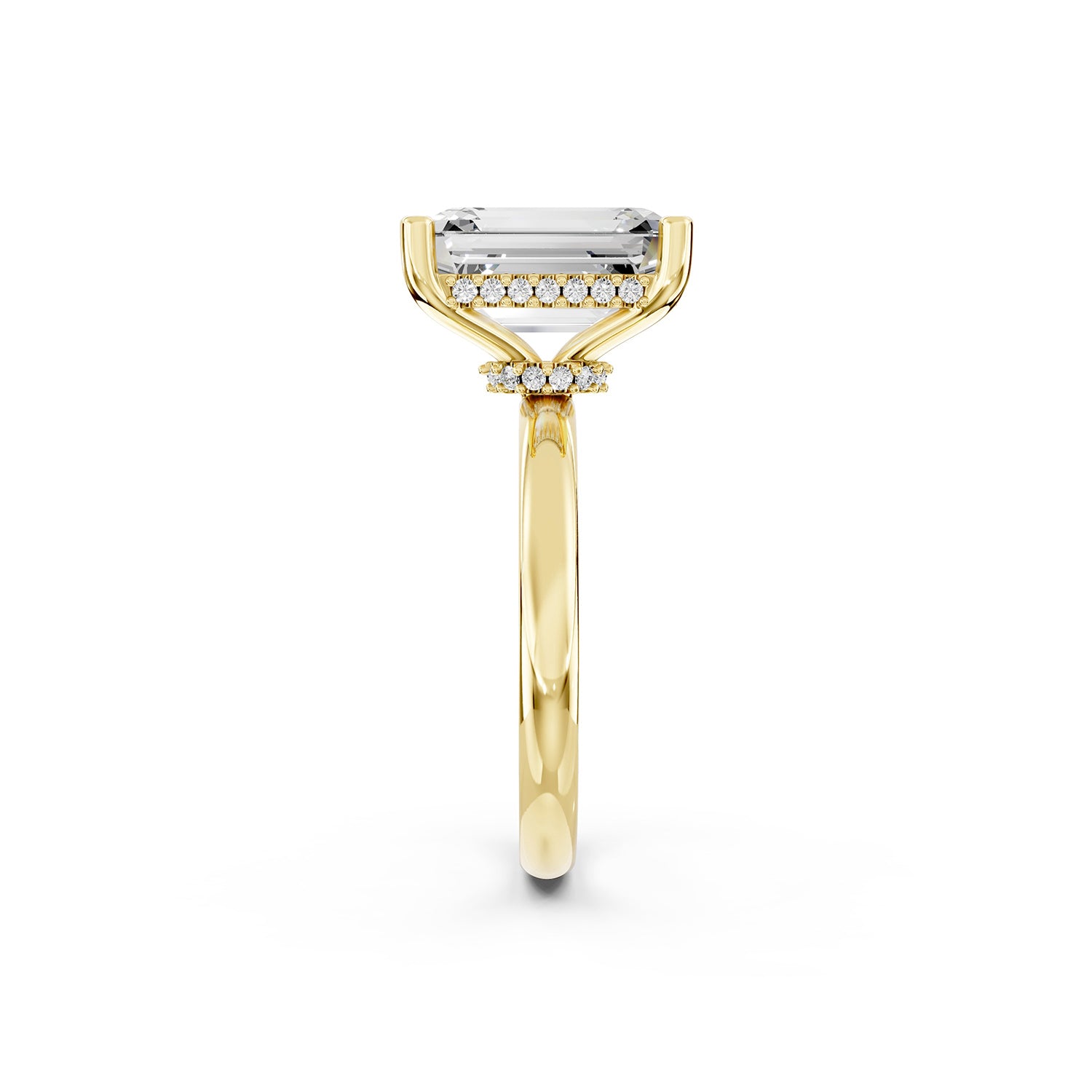 Emerald Cut Lab-Grown Diamond Solitaire Ring