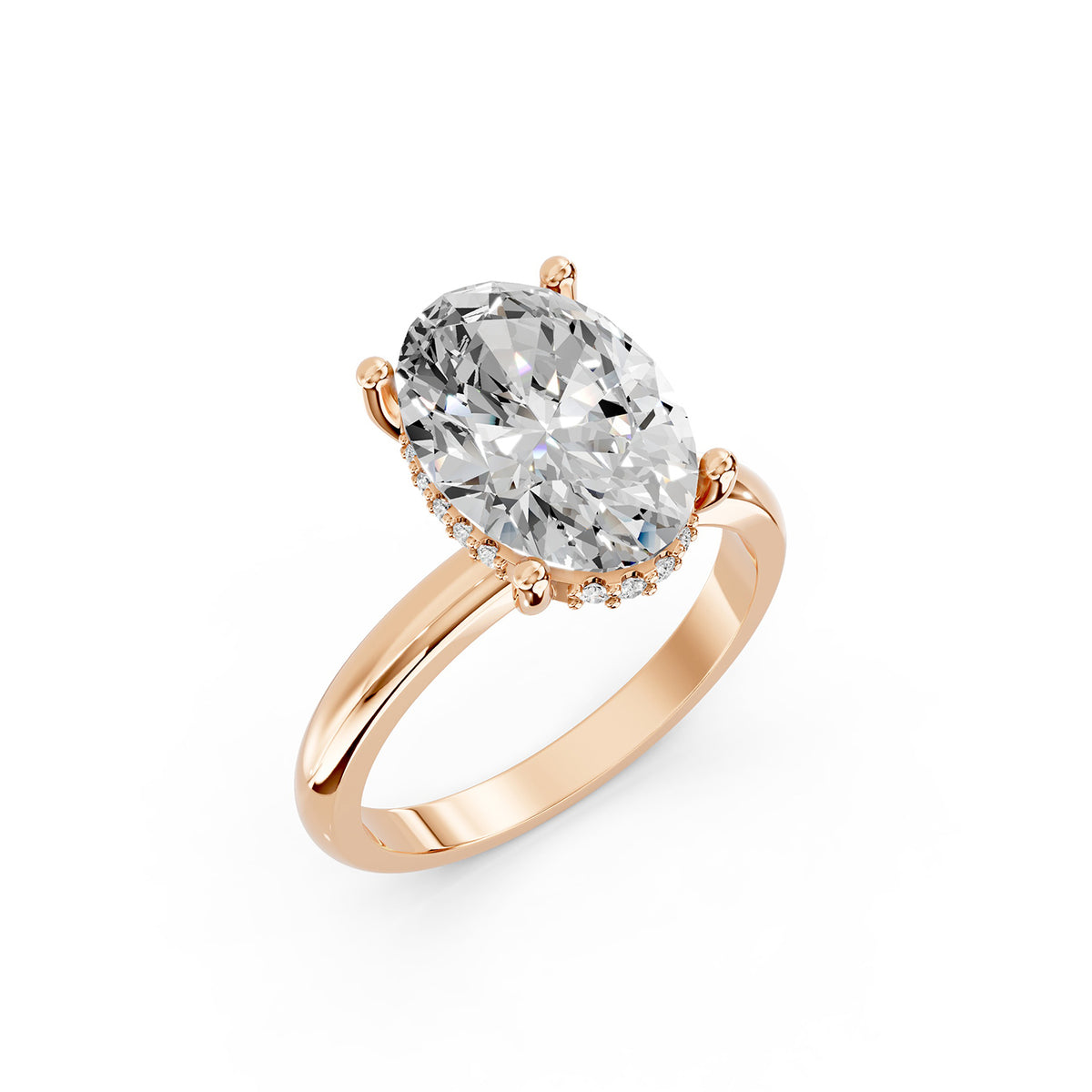 Oval Cut Lab-Grown Diamond Solitaire Ring