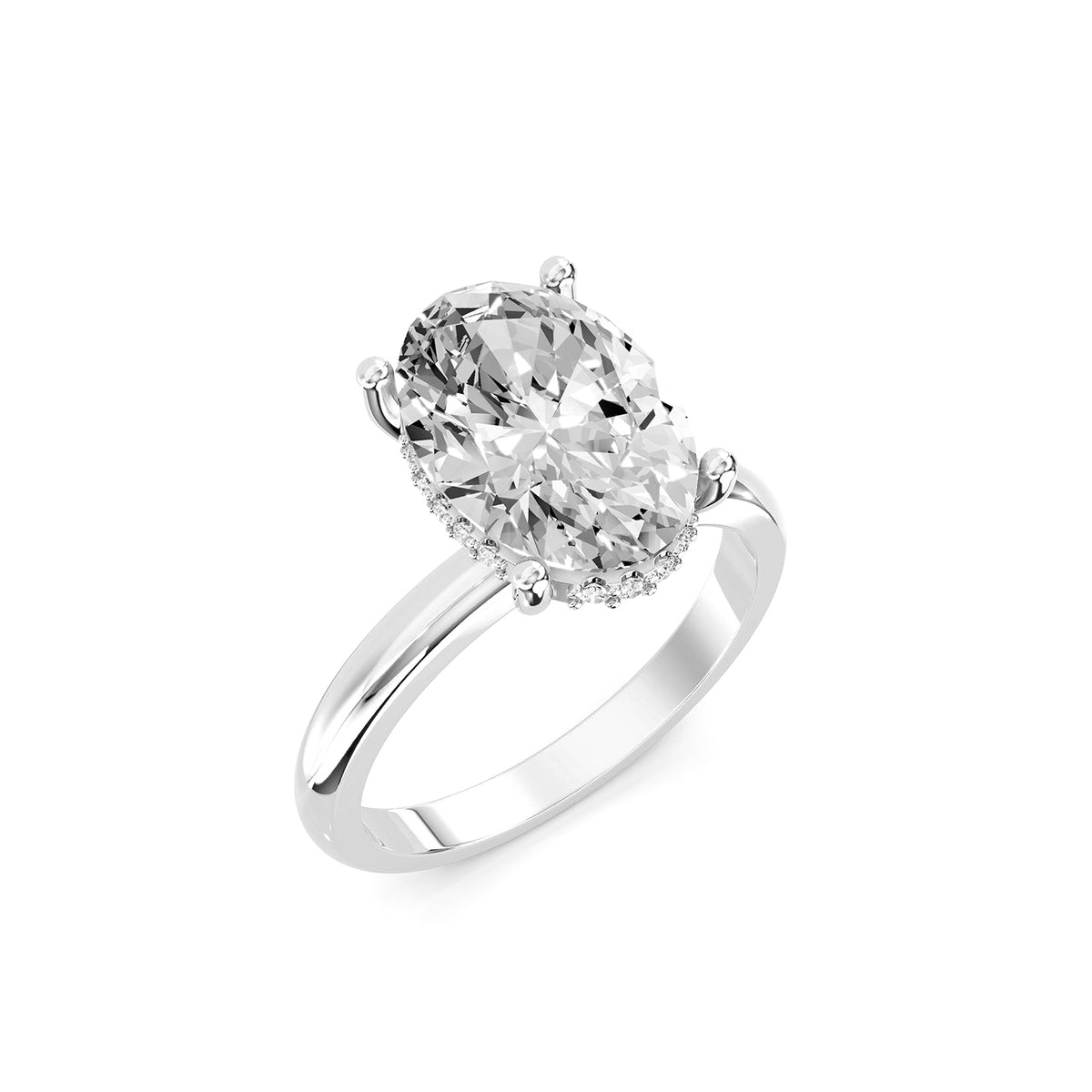 Oval Cut Lab-Grown Diamond Solitaire Ring