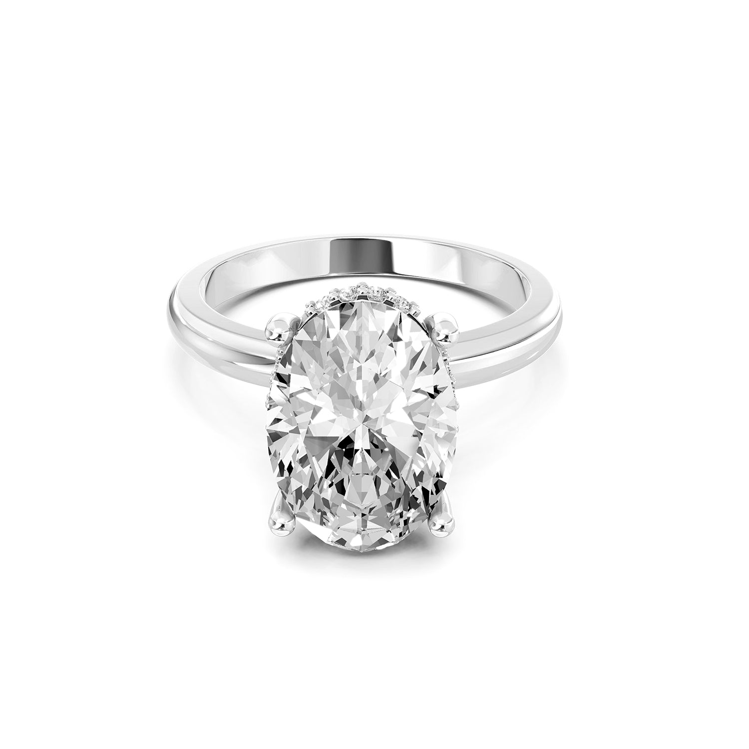 Oval Cut Lab-Grown Diamond Solitaire Ring
