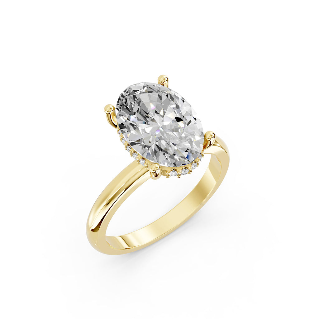 Oval Cut Lab-Grown Diamond Solitaire Ring