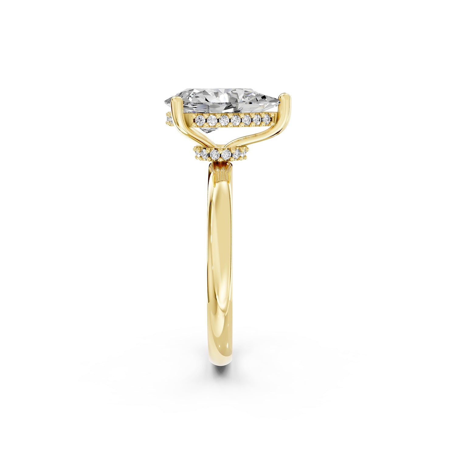 Oval Cut Lab-Grown Diamond Solitaire Engagement Ring