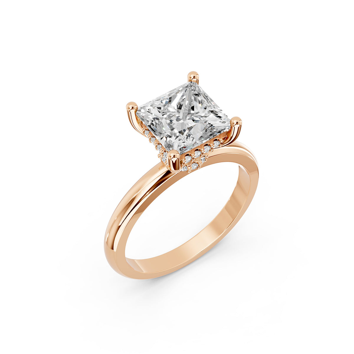 Princess Cut Lab-Grown Diamond Solitaire Engagement Ring