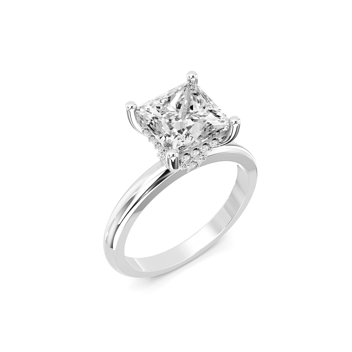 Princess Cut Lab-Grown Diamond Solitaire Engagement Ring