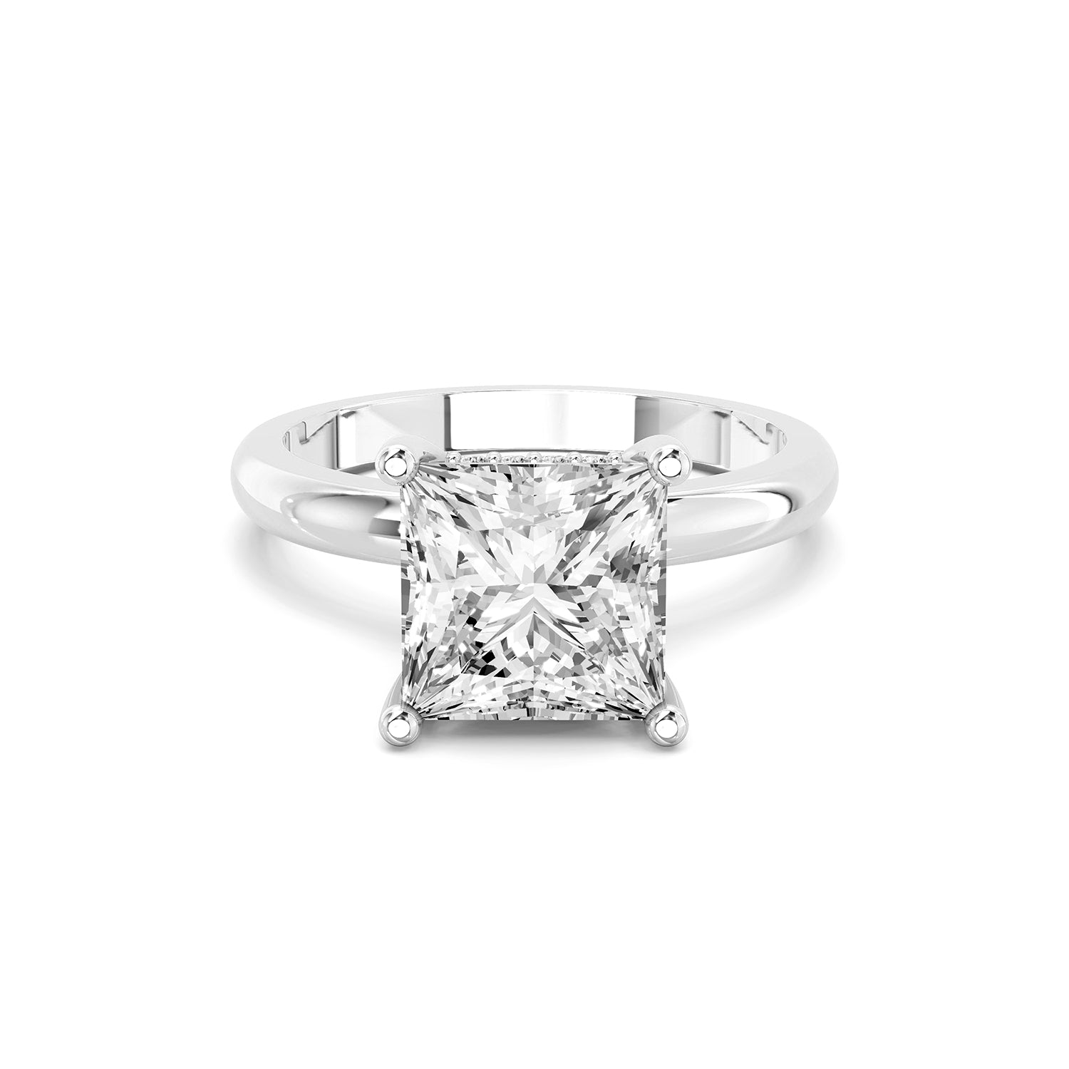 Princess Cut Lab-Grown Diamond Solitaire Engagement Ring