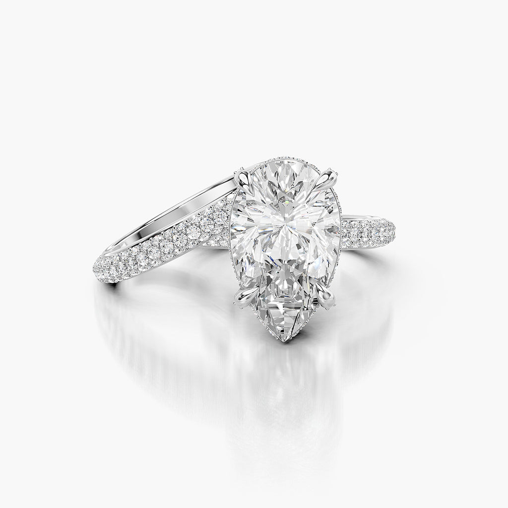 Pear Cut Lab-Grown Diamond Bridal Ring Set