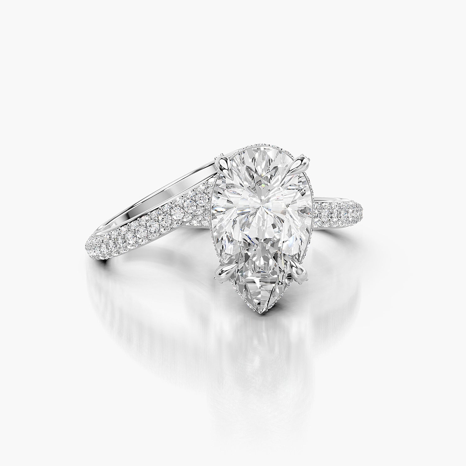 Pear Cut Lab-Grown Diamond Bridal Ring Set