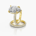 Pear Cut Lab-Grown Diamond Bridal Ring Set