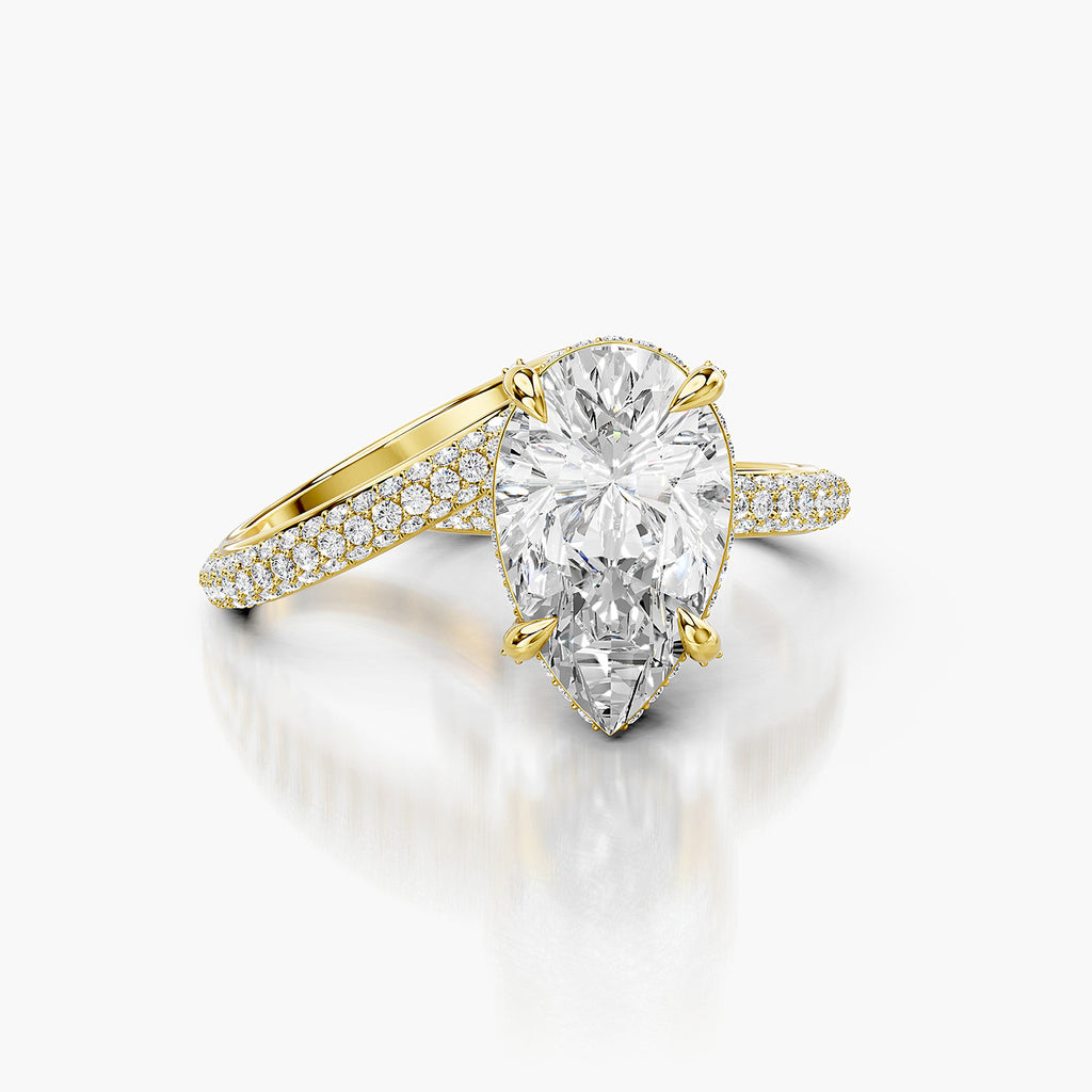 Pear Cut Lab-Grown Diamond Bridal Ring Set