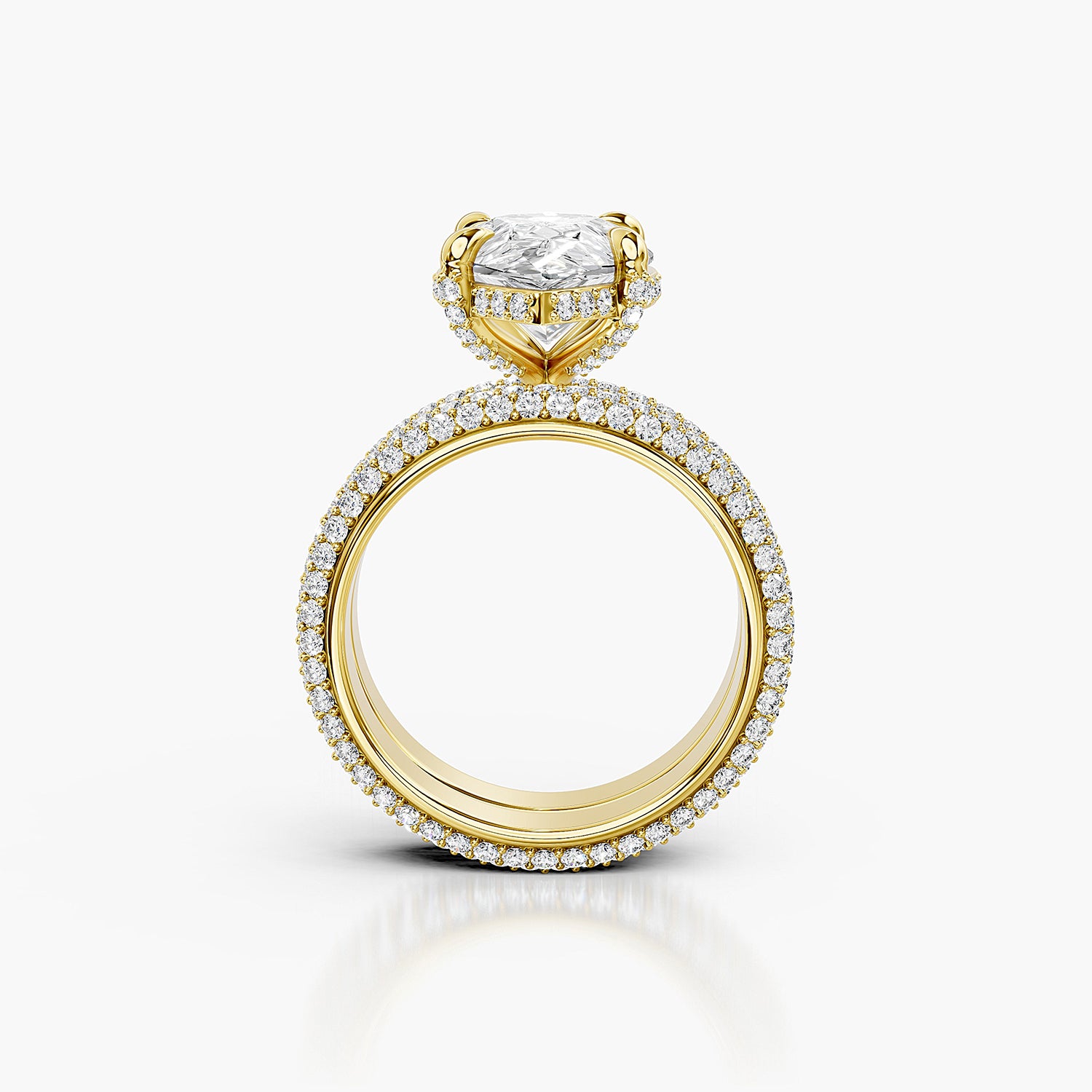 Pear Cut Lab-Grown Diamond Bridal Ring Set