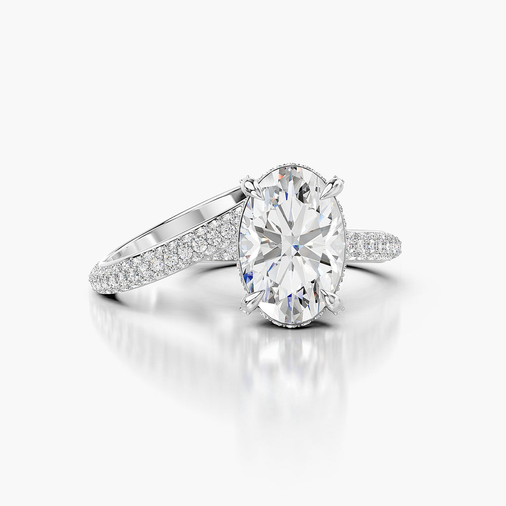 Oval Cut Lab-Grown Diamond Bridal Ring Set