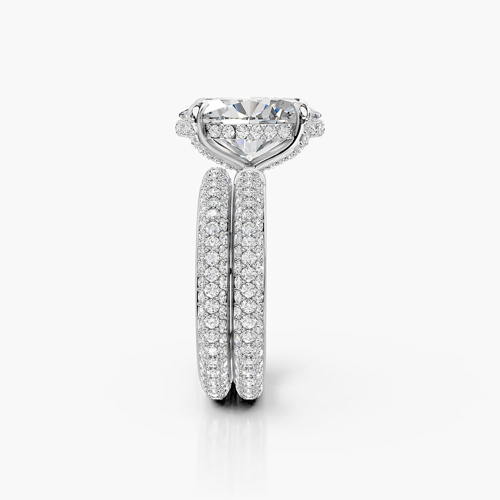 Oval Cut Lab-Grown Diamond Bridal Ring Set
