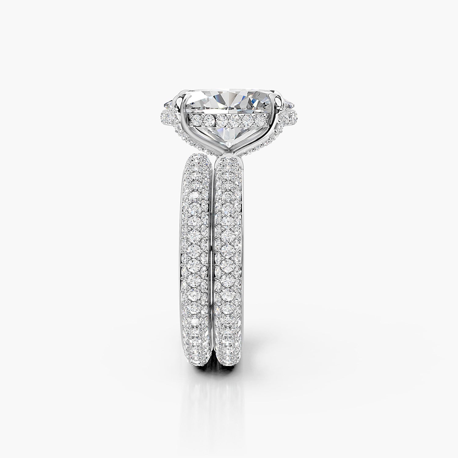 Oval Cut Lab-Grown Diamond Bridal Ring Set
