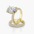 Oval Cut Lab-Grown Diamond Bridal Ring Set