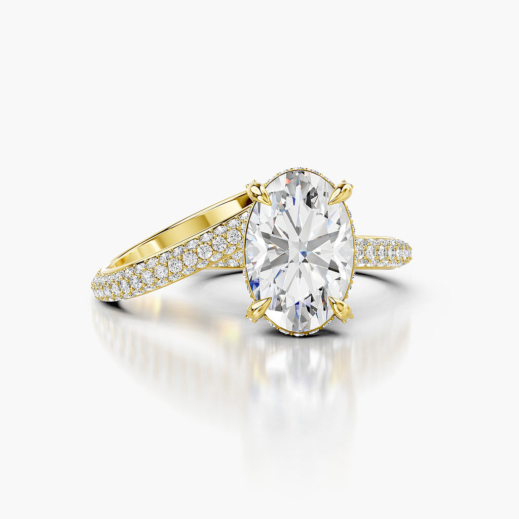 Oval Cut Lab-Grown Diamond Bridal Ring Set