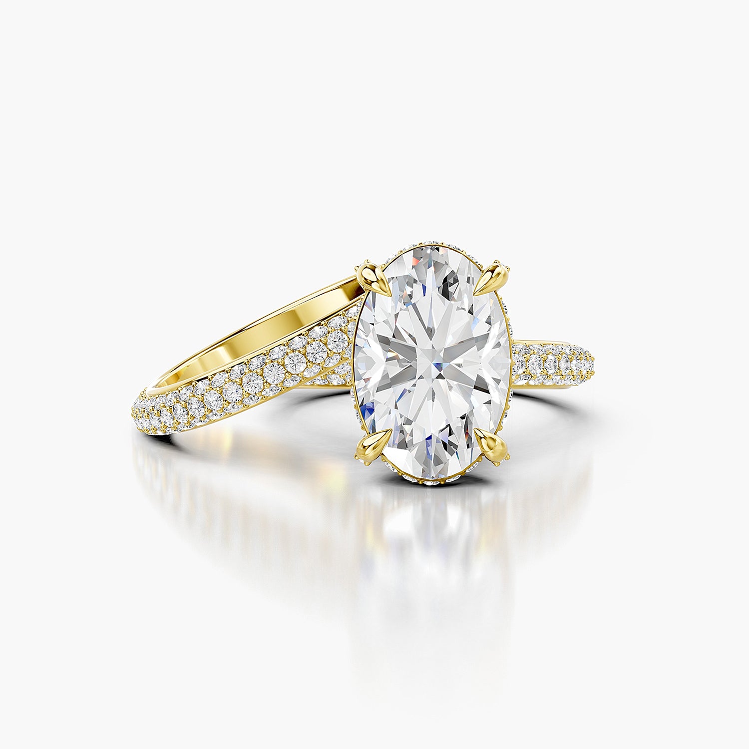 Oval Cut Lab-Grown Diamond Bridal Ring Set