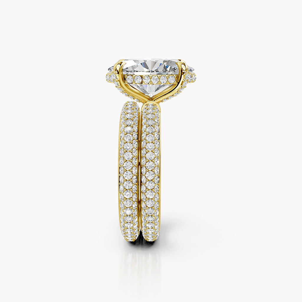 Oval Cut Lab-Grown Diamond Bridal Ring Set