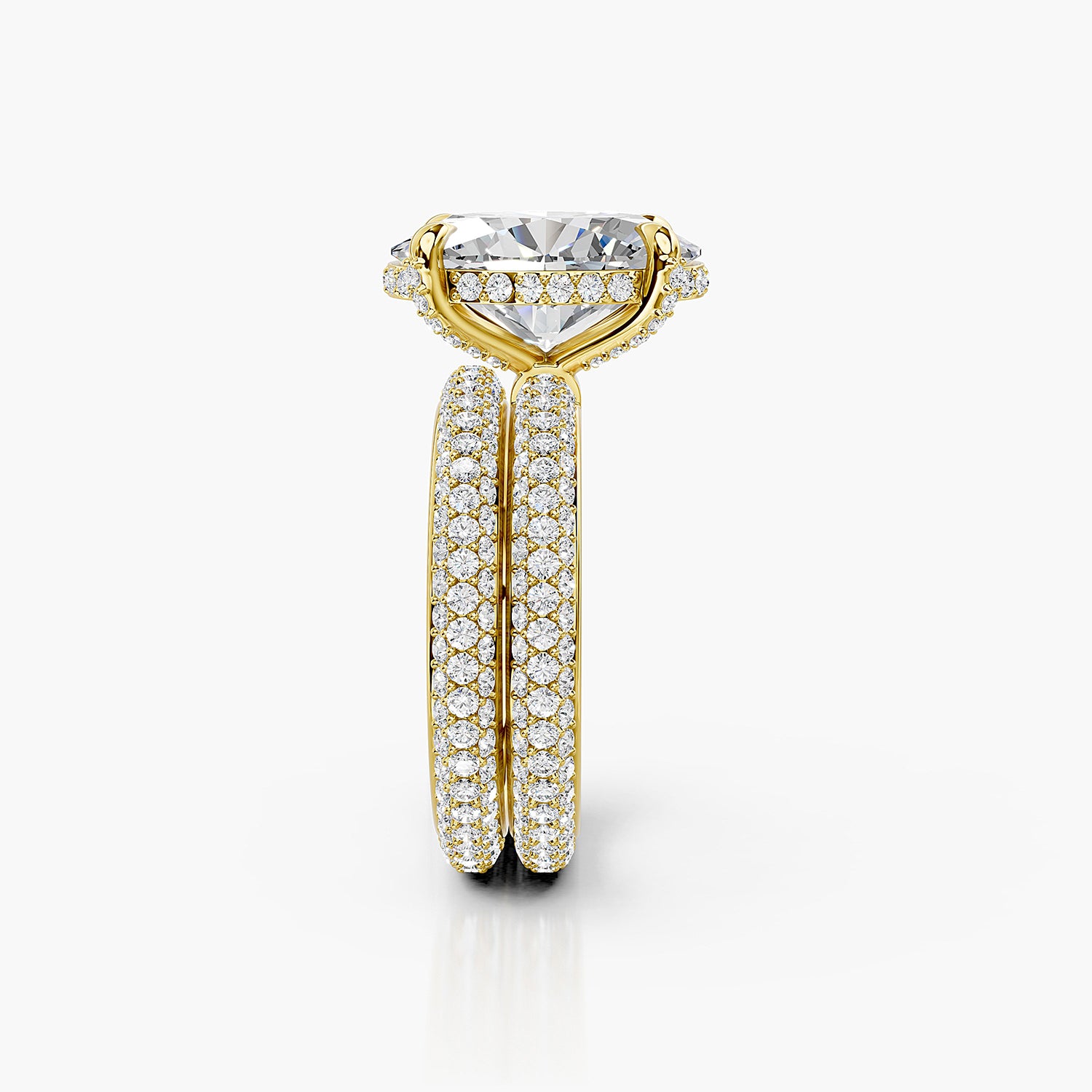 Oval Cut Lab-Grown Diamond Bridal Ring Set
