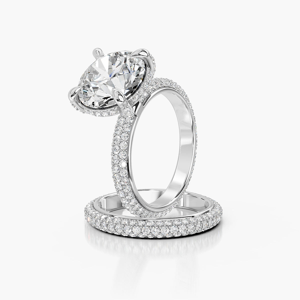 Lab-Grown Diamond Twisted Bridal Ring Set