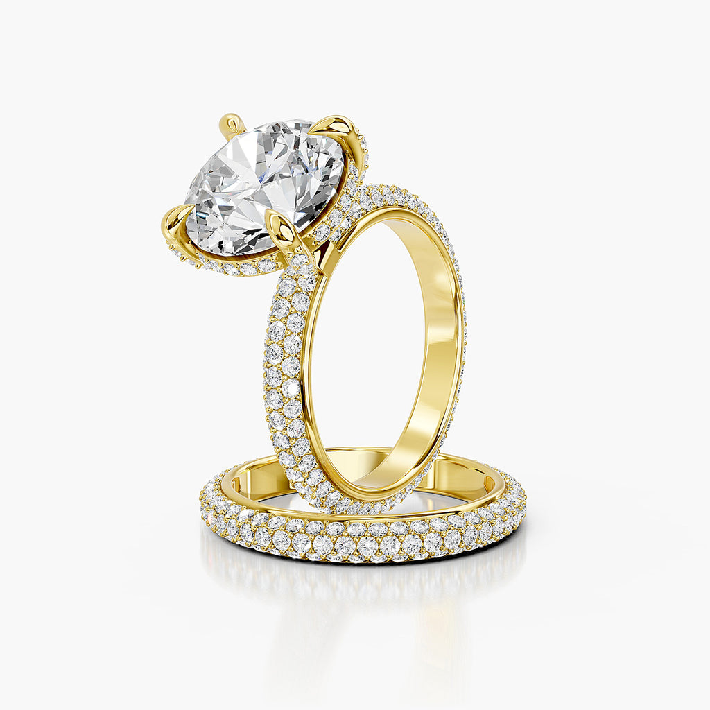 Lab-Grown Diamond Twisted Bridal Ring Set