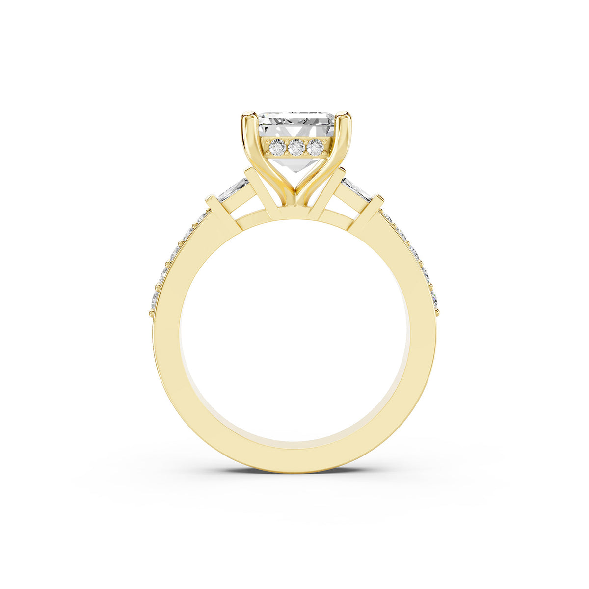 Emerald Cut Lab-Grown Diamond Engagement Ring