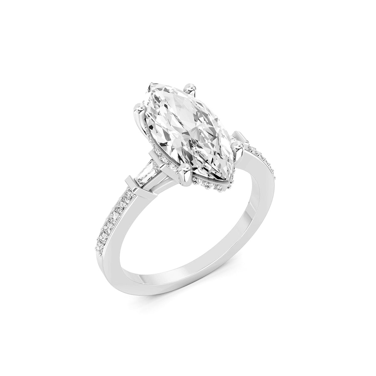 Marquise Cut Lab-Grown Diamond Engagement Ring