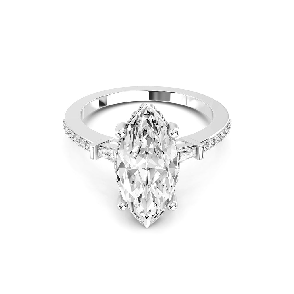 Marquise Cut Lab-Grown Diamond Engagement Ring