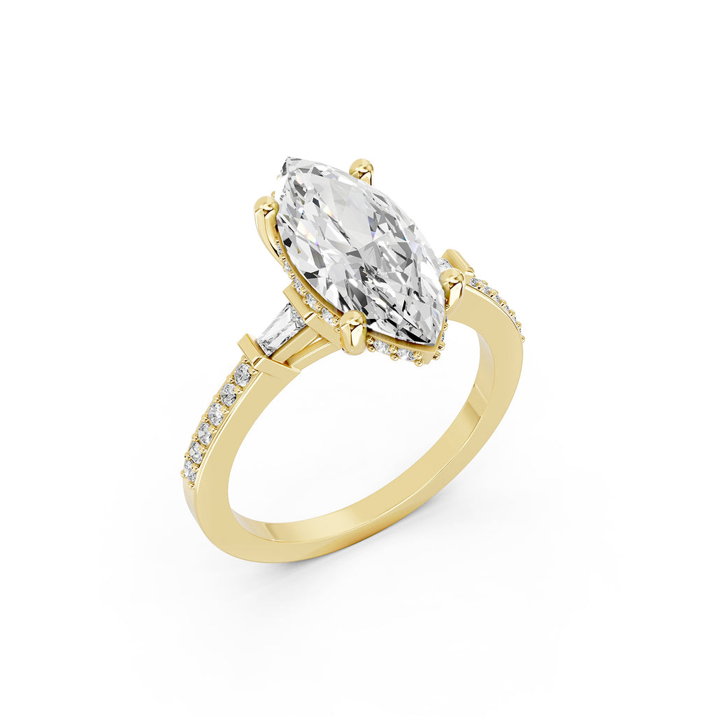 Marquise Cut Lab-Grown Diamond Engagement Ring