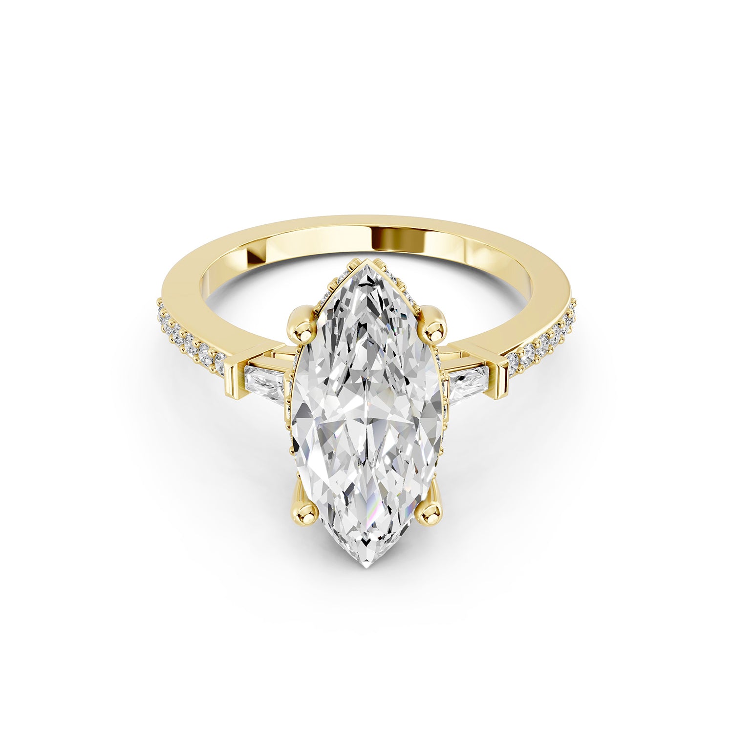 Marquise Cut Lab-Grown Diamond Engagement Ring