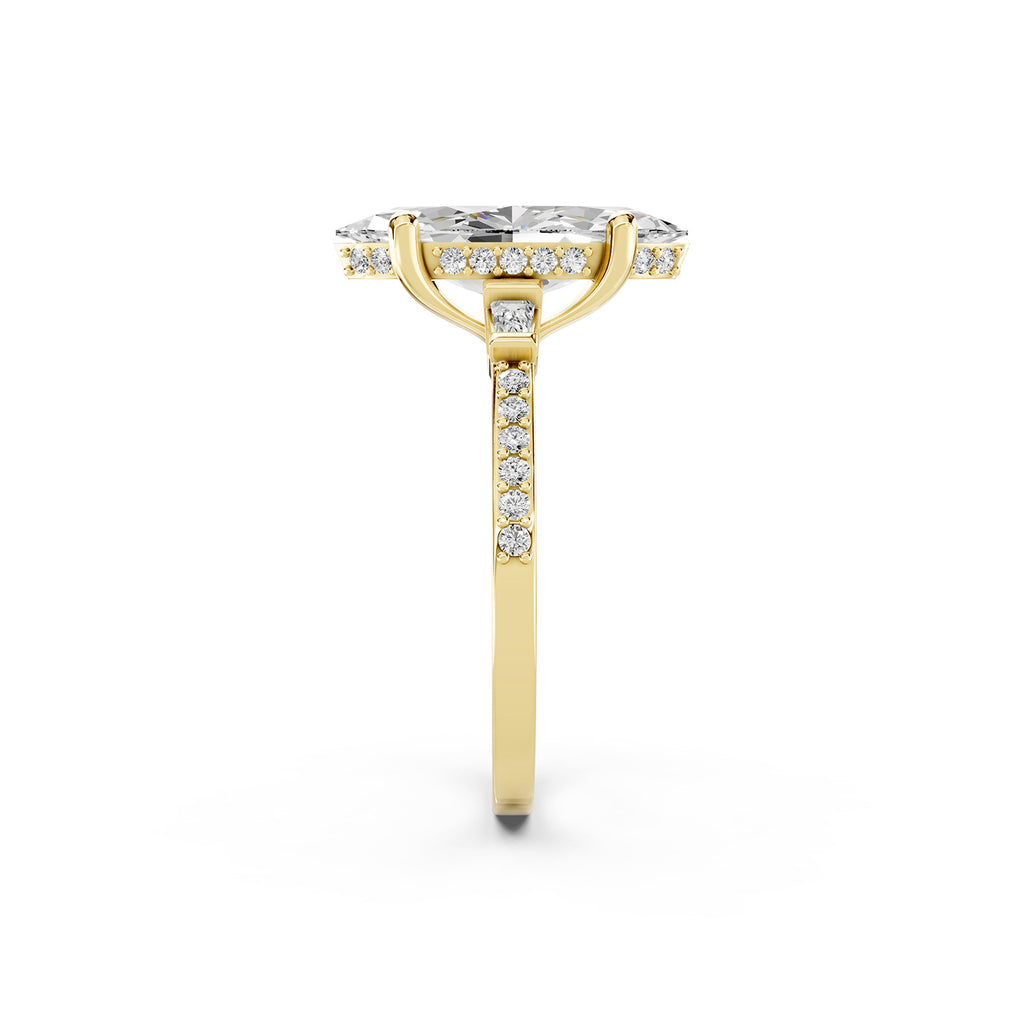 Marquise Cut Lab-Grown Diamond Engagement Ring