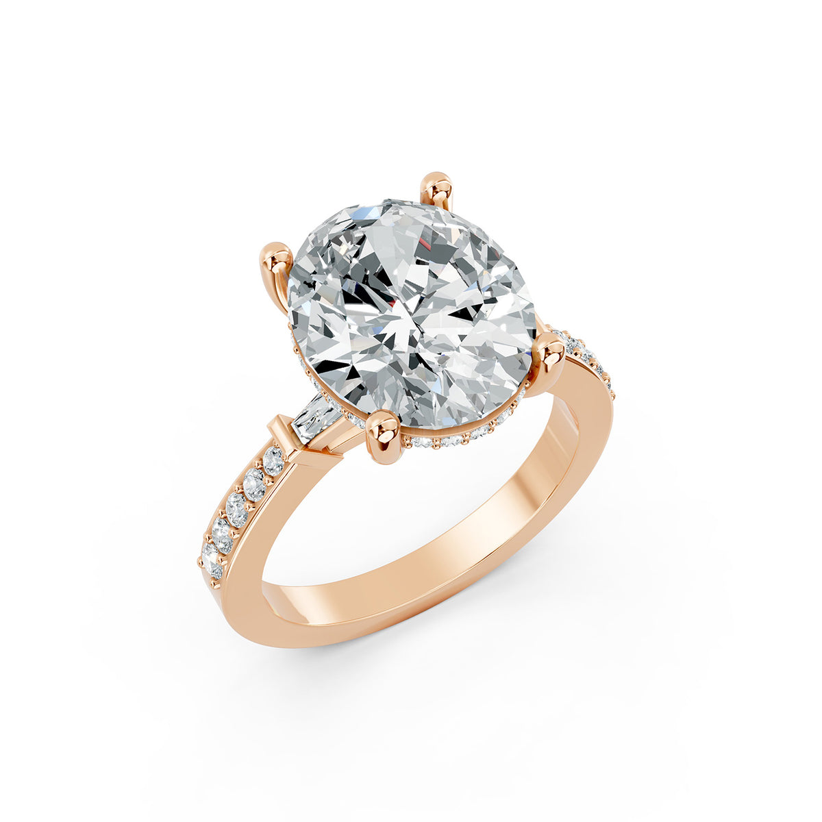 Lab-Grown Diamond Oval Solitaire Engagement Ring