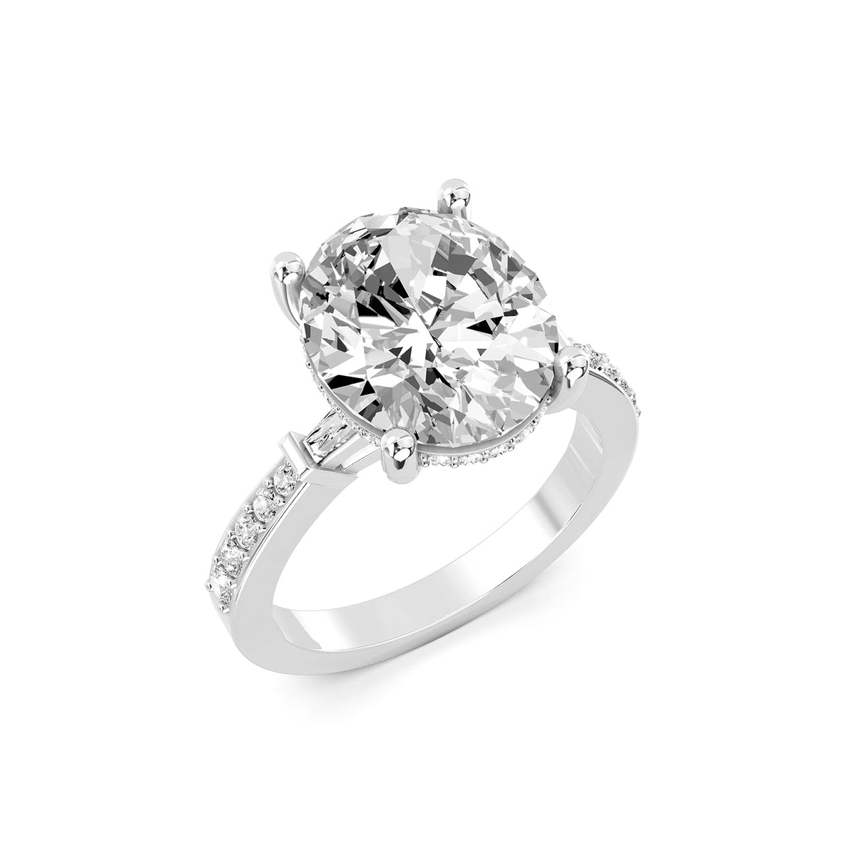Lab-Grown Diamond Oval Solitaire Engagement Ring