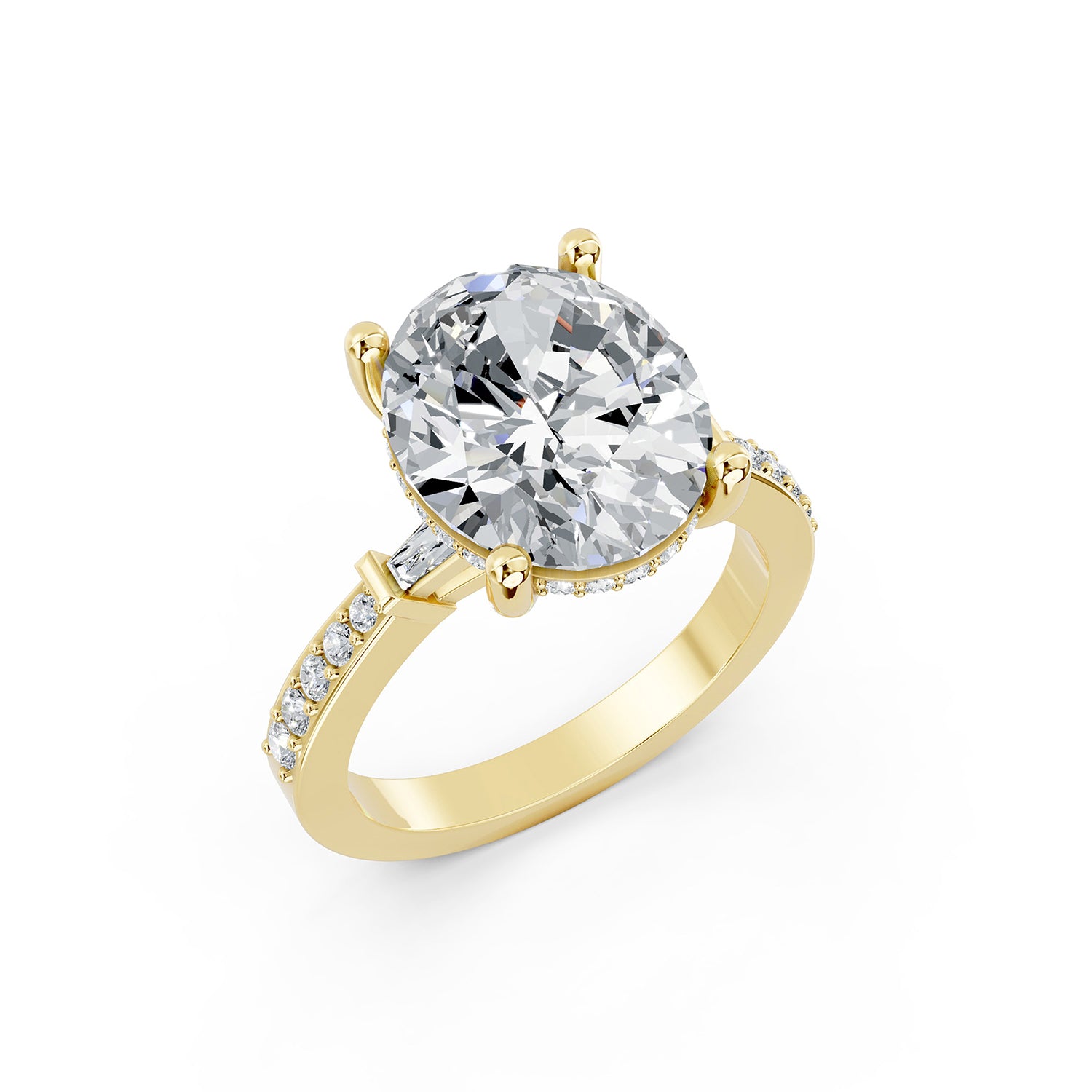 Lab-Grown Diamond Oval Solitaire Engagement Ring