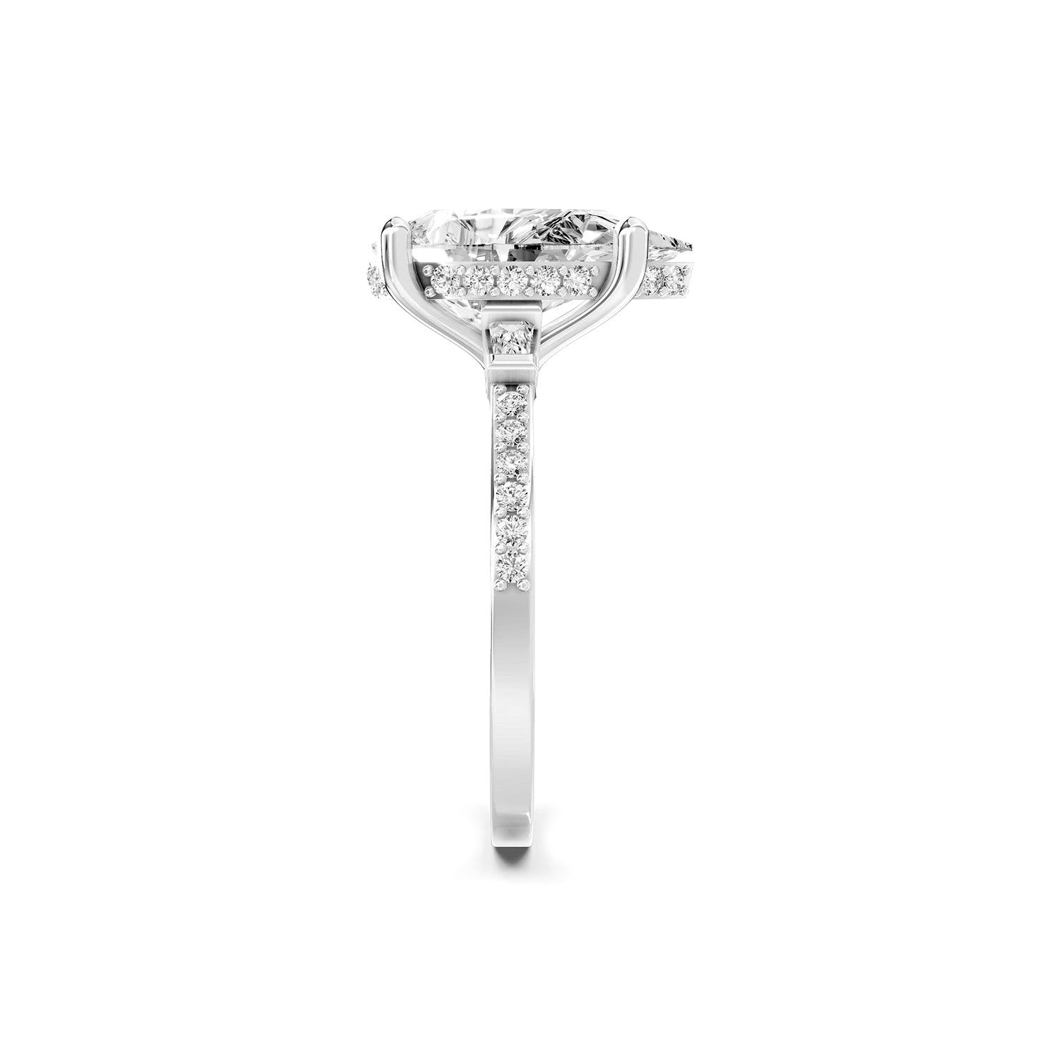 Lab-Grown Diamond Pear Solitaire Engagement Ring