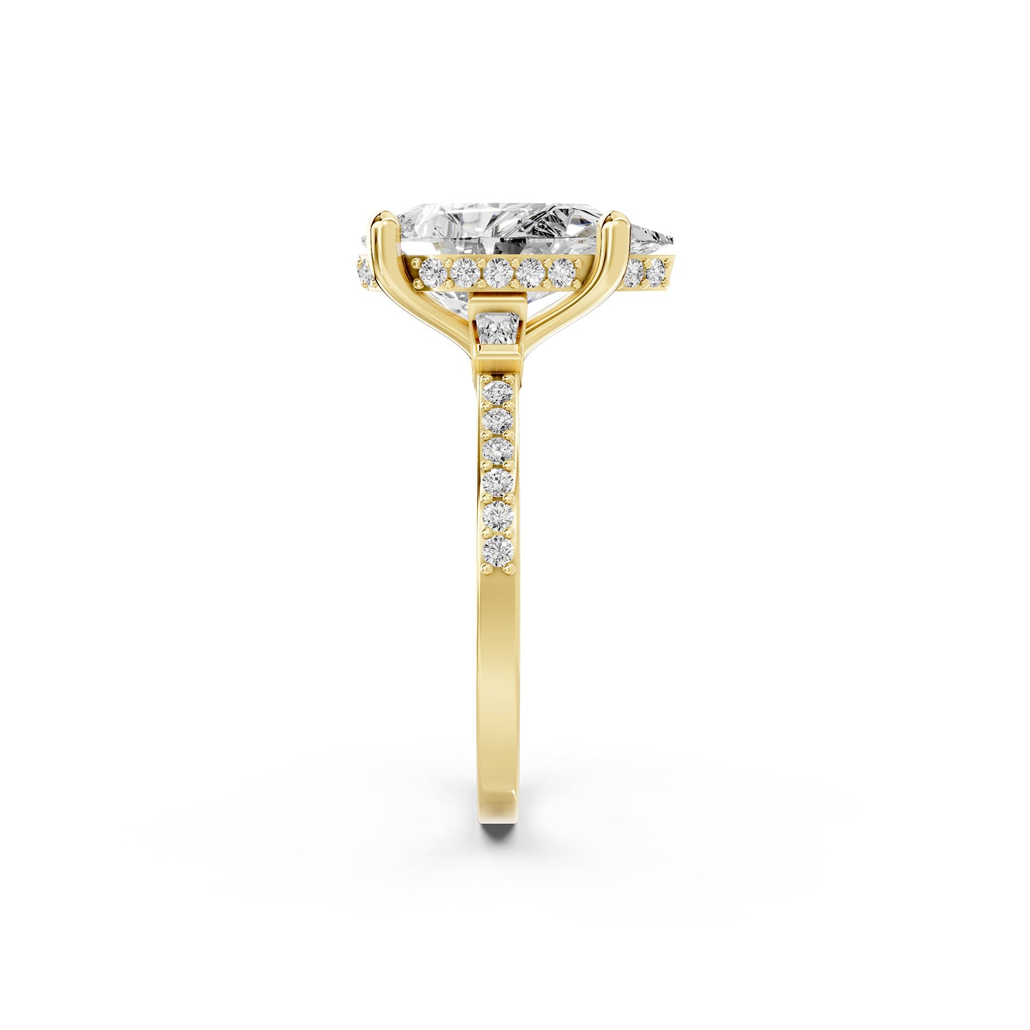 Lab-Grown Diamond Pear Solitaire Engagement Ring