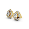 Pear Halo Lab-Grown Diamond Stud Earrings