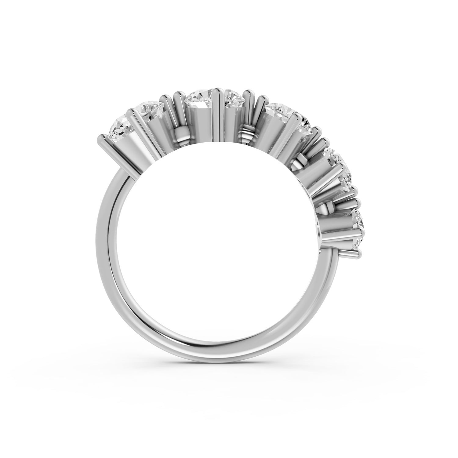 Round Cut Lab-Grown Diamond Open Ring