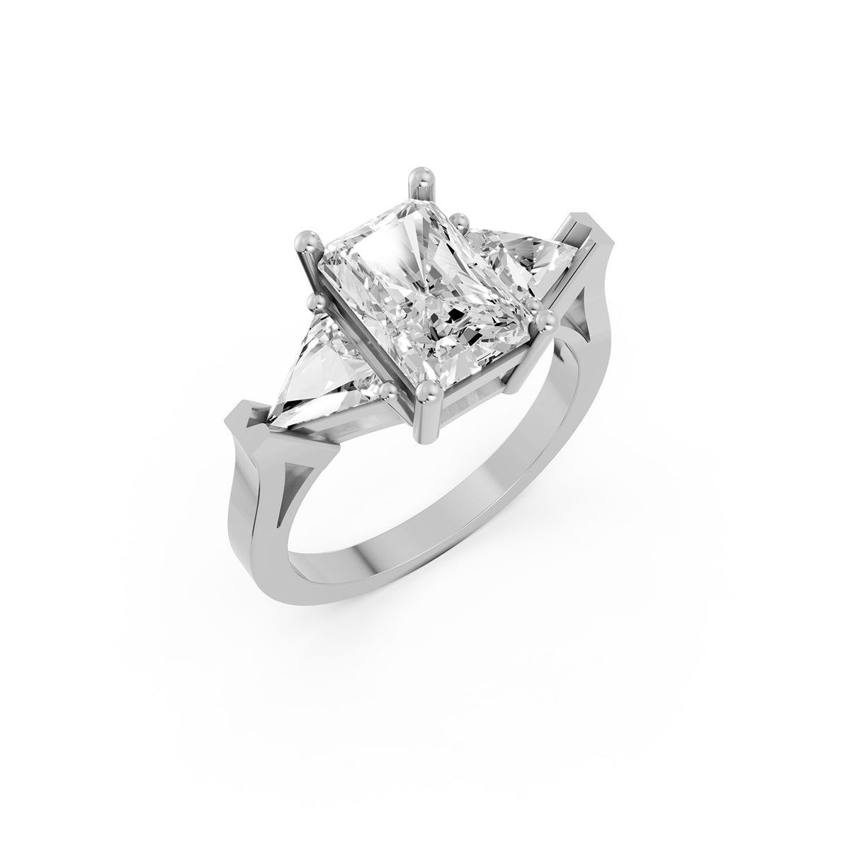 Princess Cut Three-Stone Lab-Grown Diamond Ring