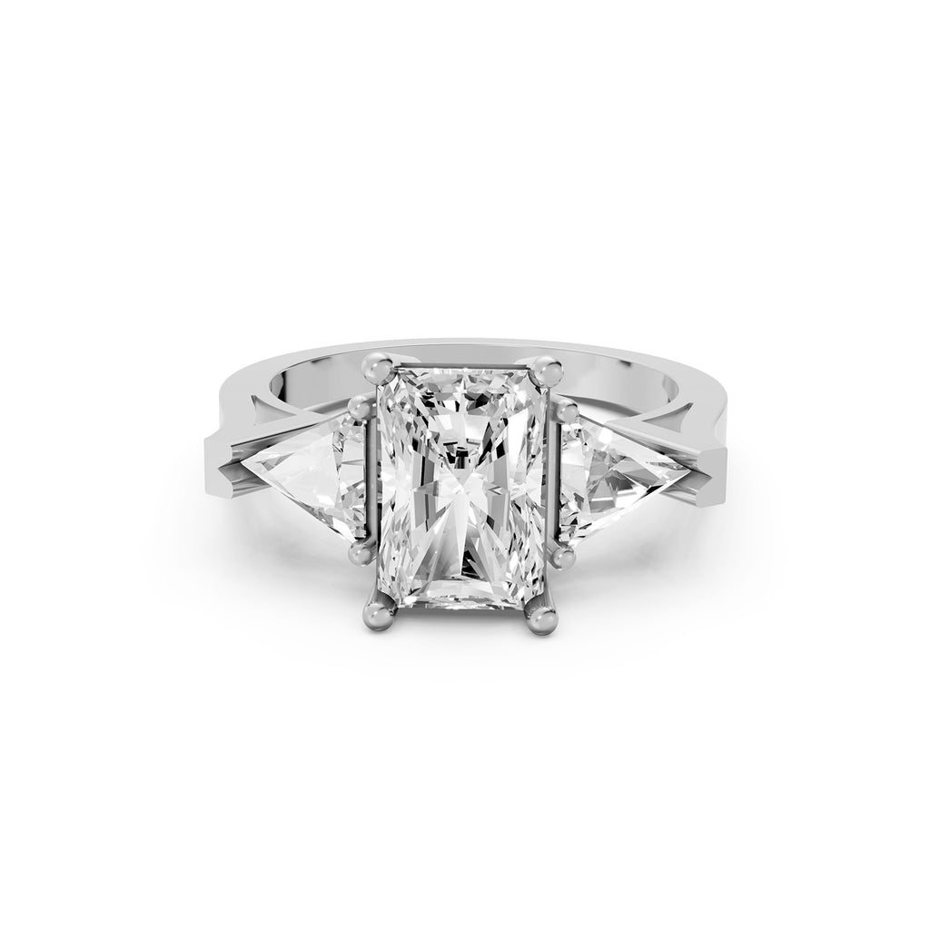 Princess Cut Three-Stone Lab-Grown Diamond Ring