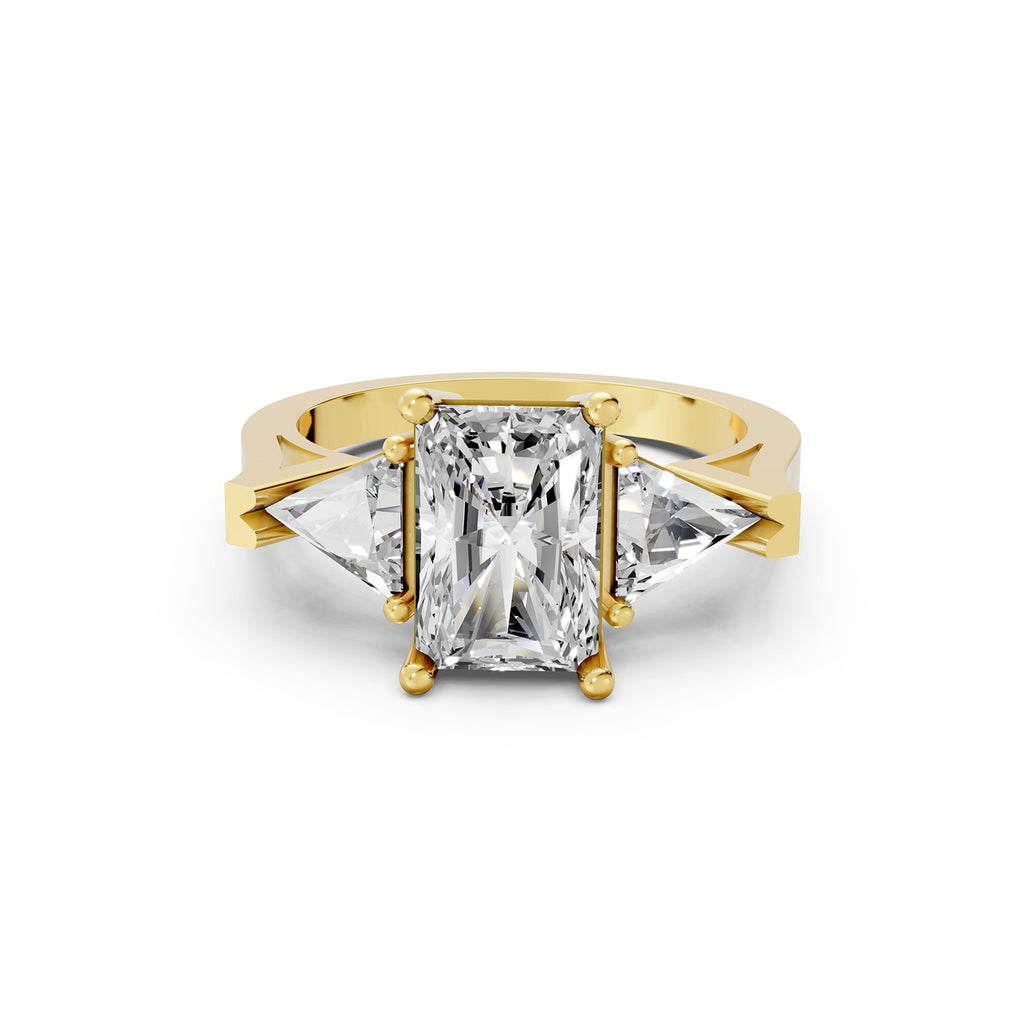 Princess Cut Three-Stone Lab-Grown Diamond Ring