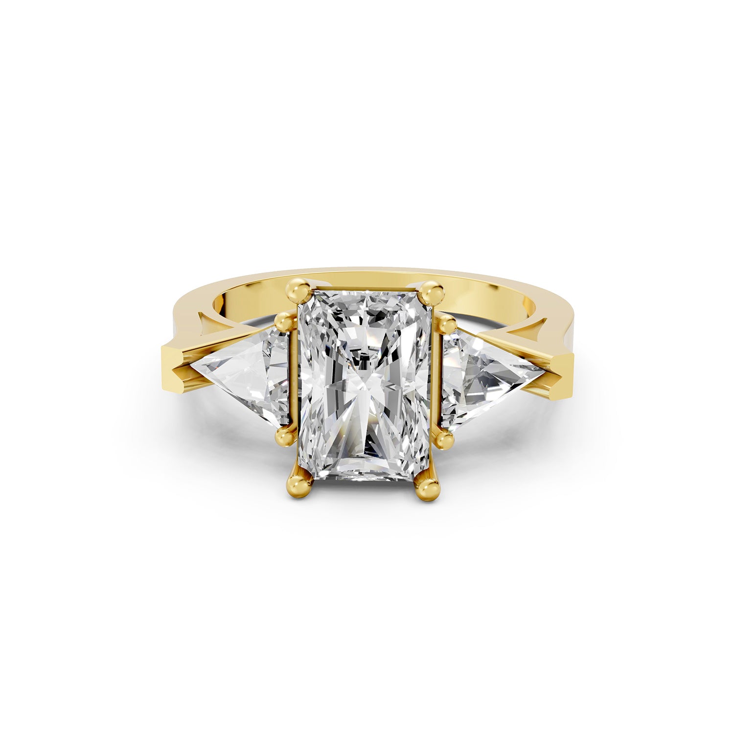 Princess Cut Three-Stone Lab-Grown Diamond Ring