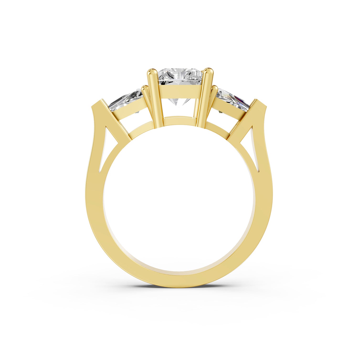 Princess Cut Three-Stone Lab-Grown Diamond Ring