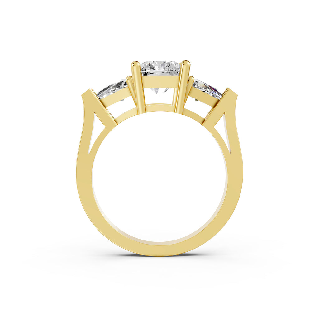 Princess Cut Three-Stone Lab-Grown Diamond Ring
